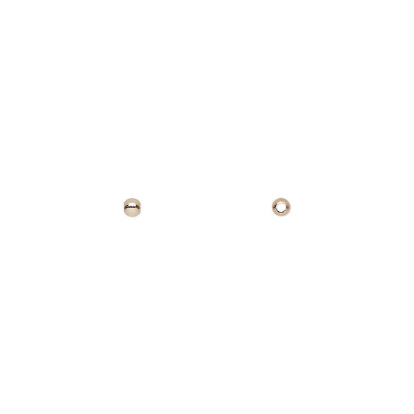 Bead, 14Kt rose gold-filled, 2mm round. Sold per pkg of 20. image number 0