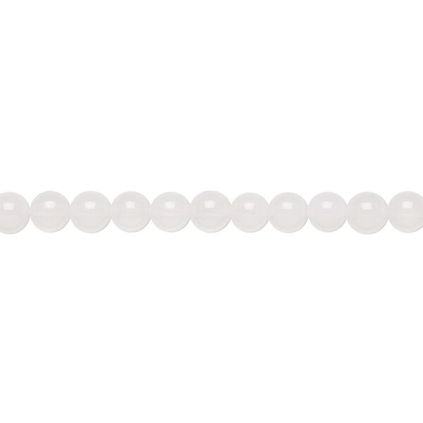 White agate 1pkg1, round bead natural 15.5-16 inch 4mm image number 0