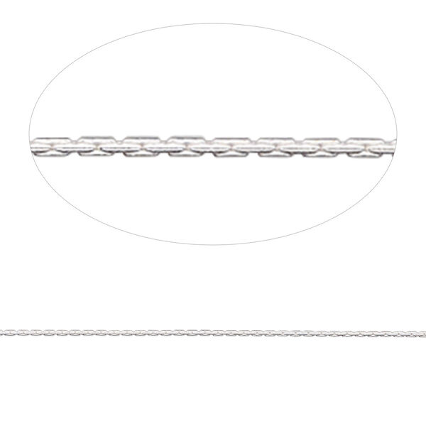 Chain, Gossamer™, sterling silver, 0.5mm beading. Sold per 5-foot spool. image number 0