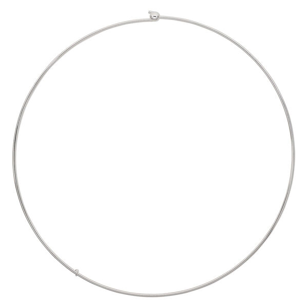 Neckwire, silver-finished steel, 1.8mm round, 17 inches. Sold individually. image number 0