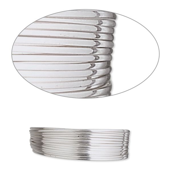 Wire, stainless steel, soft, half-round, 22 gauge. Sold per pkg of 15 meters. image number 0