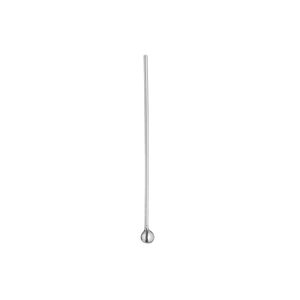 Head pin, Argentium® silver, 1 inch with 2mm ball, 24 gauge. Sold per pkg of 2.