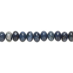 Dumortierite 1pkg1, hand-cut rondelle bead natural 15.5-16 inch 6x4mm