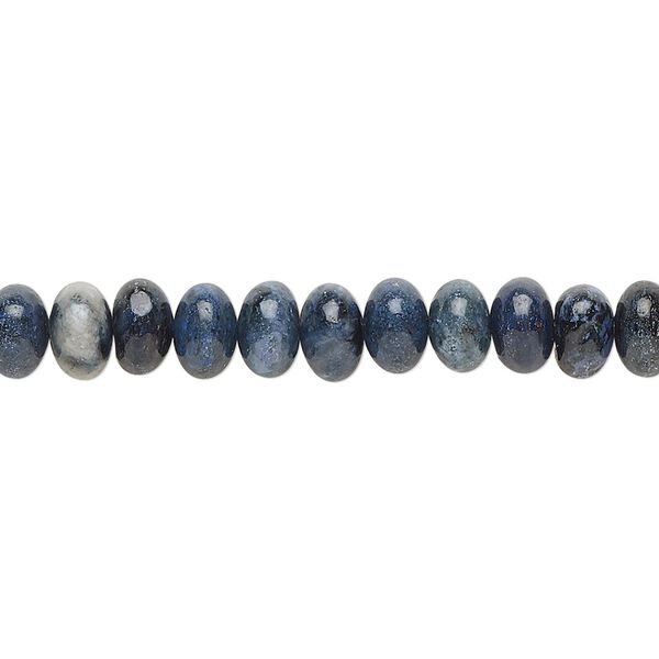 Dumortierite 1pkg1, hand-cut rondelle bead natural 15.5-16 inch 6x4mm image number 0