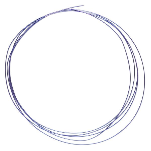 Wire, anodized niobium, purple, half-hard, round, 22 gauge. Sold pkg of 5 feet. image number 0