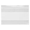 Bag, Tite-Lip™, plastic, clear and white, 5x3-inch side zip with block. Sold per pkg of 100. image number 1