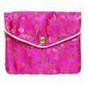 Pouch 1pkg3 rayon and silver-finished steel, multicolored, 4.75x4-inch floral brocade. image number 2