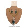 Necklace / earring card, flocked plastic, camel, 9-1/2 x 6-1/2 inches. Sold per pkg of 10. image number 1