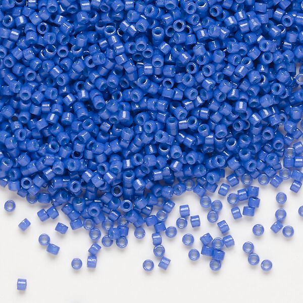 Seed bead, Delica®, glass, pkg/7.5g, #11 round, Duracoat® opaque outside dyed violet (DB-2359). image number 0