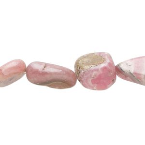 Rhodochrosite 1pkg1, flat nugget bead natural 15 inch small