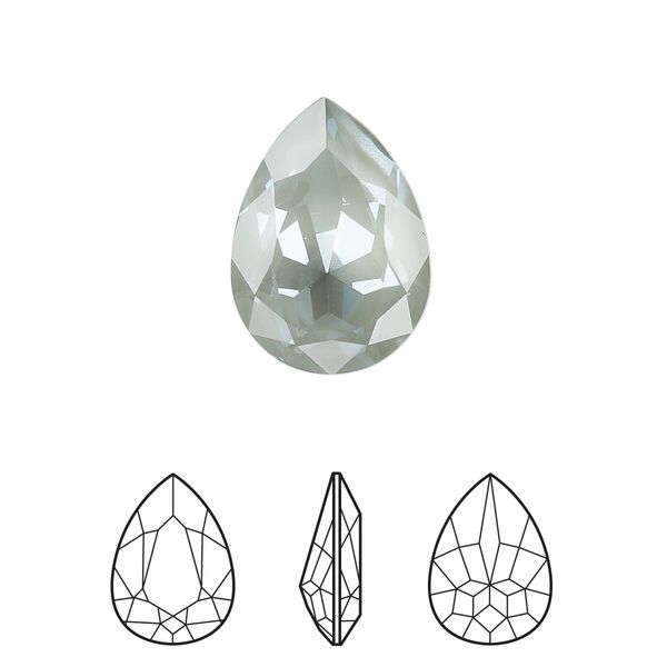 Fancy stone 48pk crystal agave ignite LacquerPRO, Swarovski® 18x13mm pear 4320 image number 0