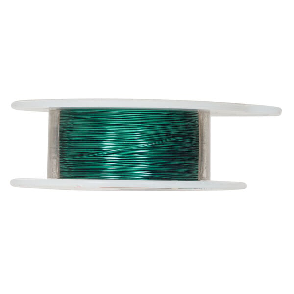Wire, Zebra Wire&trade;, color-coated copper, pale green, 26 gauge. Sold per 30-yard spool. image number 1