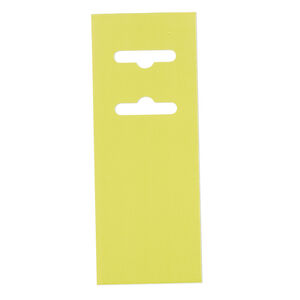 Display card, paper, lime green, 3-1/2 x 2 inches with fold-over butterfly hang tab. Sold per pkg of 50.