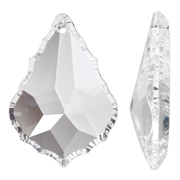 Suncatcher 1pk clear, Asfour Crystal 37x26mm top-drilled faceted baroque image number 0