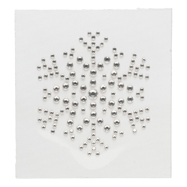 Iron-on transfer 1pk crystal clear, Preciosa Czech crystal 55x50mm snowflake image number 0
