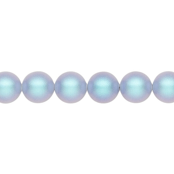 Pearl 50pk iridescent light blue, Crystal Passions® 8mm round 5810 image number 0