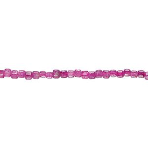 Ruby 1pkg1, faceted cube bead 15.5-16 inch 2-2.5mm