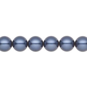 Pearl 100pk blue, Preciosa Czech crystal 8mm round