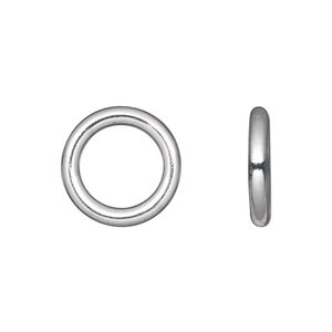 Jump ring, sterling silver, 16mm soldered round, 11.1mm inside diameter, 11 gauge. Sold individually.