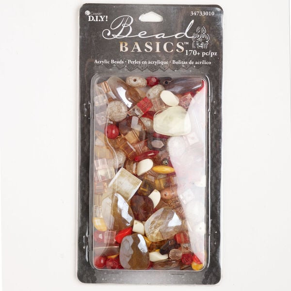 Bead mix 1pkg170, acrylic, mixed colors, 6mm-30x24mm mixed shapes. image number 0