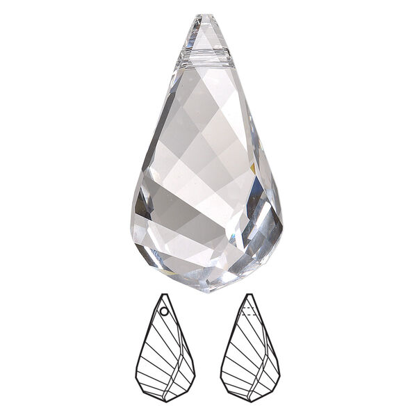 Focal 1pk crystal, Crystal Passions® 37x21mm pendant helix 6020 image number 0