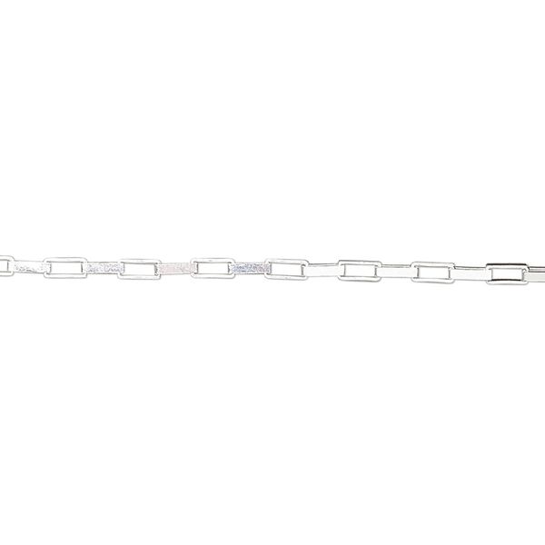 Chain, sterling silver, 1.5mm long box. Sold per pkg of 5 feet. image number 0