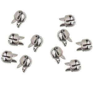 Crimp, Bulldog Crimp™, gunmetal-plated "pewter" (zinc-based alloy), 7x6mm. Sold per pkg of 10.