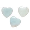 Amazonite 1pkg3, half-drilled puffed heart bead natural, 17-19mm image number 0