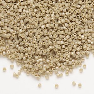 Seed bead, Delica®, glass, pkg/7.5g, #11 round, Duracoat® opaque outside dyed moth wing brown (DB-2364).