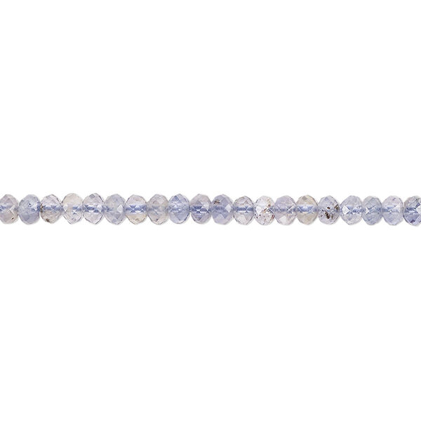 Bead, iolite (natural), light to medium, 3x2mm hand-cut faceted rondelle and 3x2mm faceted saucer, B grade, Mohs hardness 7 to 7-1/2. Sold per 13-inch strand, approximately 160 beads. image number 0