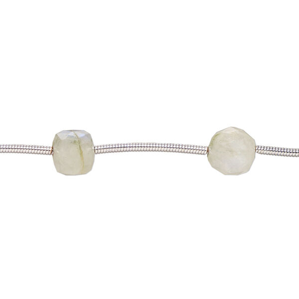 Rainbow moonstone 1pkg8, hand-cut faceted cube bead natural C grade, 6-8mm image number 0