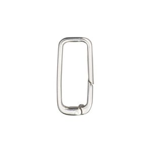 Clasp self-closing hook 1pkg1 sterling silver 23x10mm rectangle