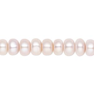 Freshwater pearl 1pkg1, button bead natural 14 inch 8mm cultured
