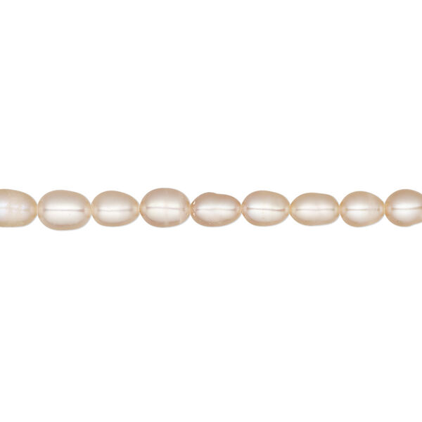 Pearl, cultured freshwater, mauve, 3-4mm rice, B grade, Mohs hardness 2-1/2 to 4. Sold per 14-inch strand. image number 0