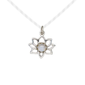 Rainbow moonstone 1pkg1, open lotus drop natural antiqued 14.5x12mm