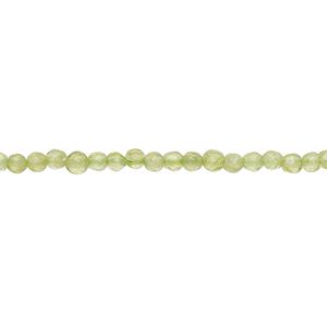 Peridot 1pkg1, faceted round bead natural 15 inch 3mm