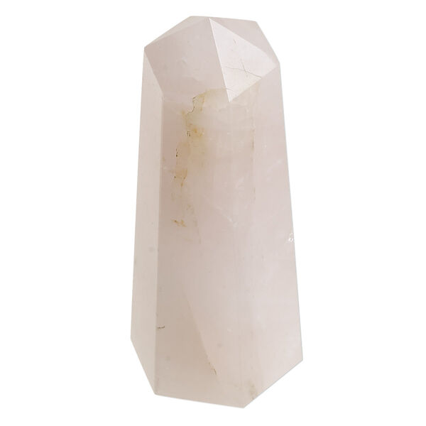 Gift, rose quartz (natural), 2-1/2x3/4-inch to 3x1-inch hand-cut 6-sided point tower, C grade, Mohs hardness 7. Sold individually. image number 0