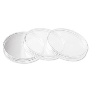 Organizer cap, Space Saver, plastic, clear, 2-3/4 inch round. Sold per pkg of 3.