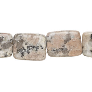 Pink sesame jasper 1pkg1, flat rectangle bead natural, 15 inch 14x10mm-20x15mm