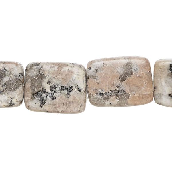 Pink sesame jasper 1pkg1, flat rectangle bead natural, 15 inch 14x10mm-20x15mm image number 0