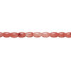 Bead, cherry "quartz" glass (manmade) 1pkg1, 20x15mm-22x15mm barrel, 15 inches. image number 1