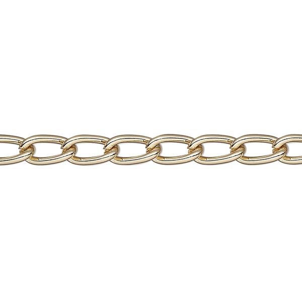 Steel 1pkg1, cable chain gold-finished 1m 5mm image number 0