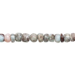 Larimar 1pkg1, hand-cut faceted rondelle bead natural 13 inch 5x2mm-7x5mm
