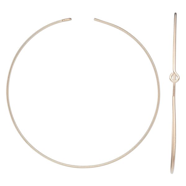 Hoop, 14Kt gold-filled, 45mm round. Sold per pkg of 5 pairs. image number 0
