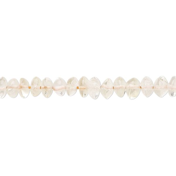 Citrine / quartz crystal 1pkg1, hand-cut saucer bead 14 inch 4x2mm-6x4mm image number 0