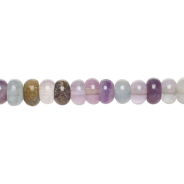 Rainbow fluorite 1pkg1, rondelle bead natural 15.5-16 inch 5x3mm-7x5mm image number 0