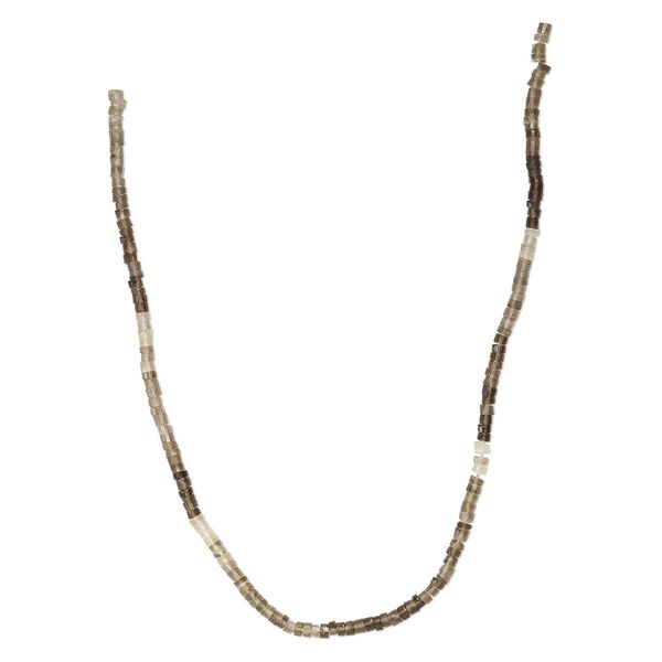 Smoky quartz 1pkg1, hand-cut heishi bead 14 inch 4x1mm-4x3mm image number 0
