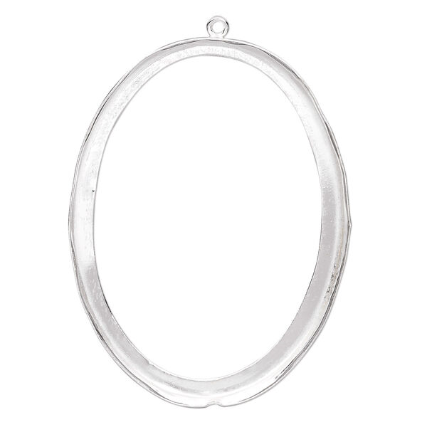 Focal, fine silver, 41x31mm oval with open back and 40x30mm oval setting. Sold individually. image number 0