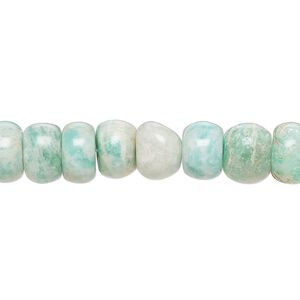Russian amazonite 1pkg1, hand-cut rondelle bead natural 8 inch 9x4mm-10x8mm