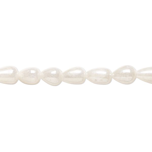 Sillimanite 1pkg1, hand-cut teardrop bead 15.5-16 inch 6x4mm-8x5mm image number 0